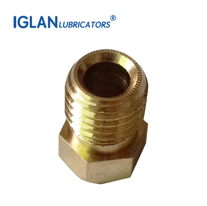 Brass Oil Pipe Fitting Compression Bushing Connector CNC Centralized Lubrication System