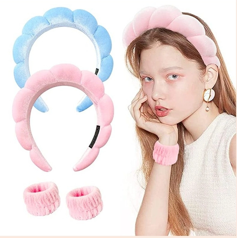 Customized Fried Dough Twists Hair Band Female SPA Face Wash Headband Set