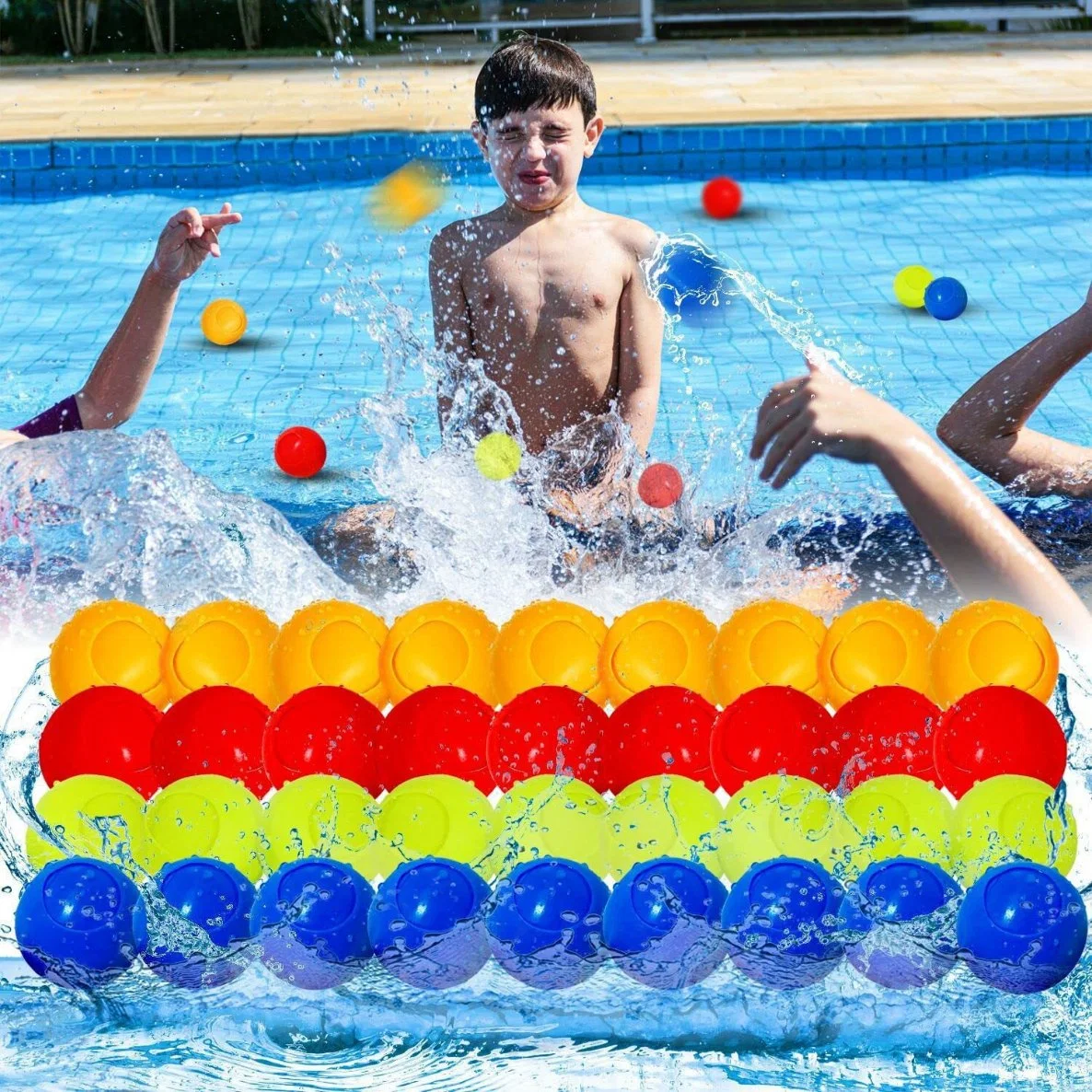 Piscina de Verão silicone cacho Mágico enchimento rápido Auto vedação Bolas de água recarregáveis fechadas, água reutilizável Bomb