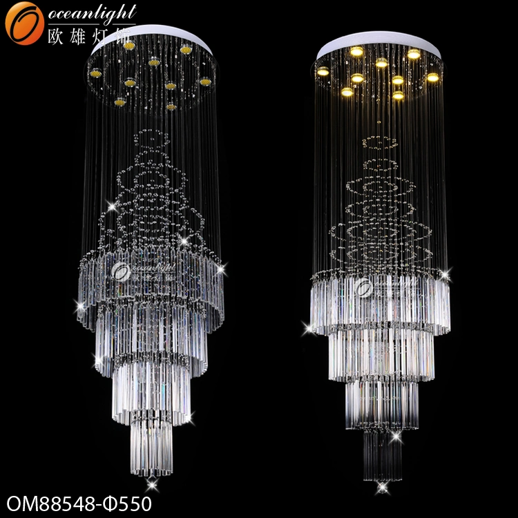 Long lustre de cristal luz de iluminação de decoração na China Om88583-800