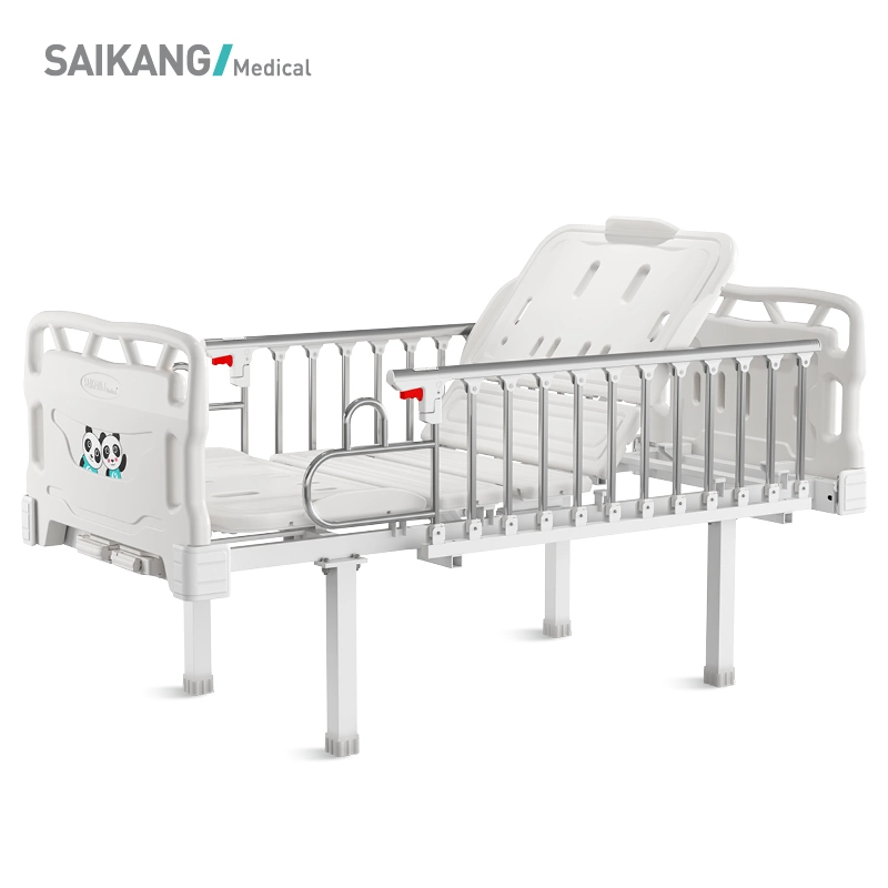 Cq2K Saikang Acero Inoxidable 2 Gira 2 Manual ajustable Función de los niños cama de hospital pediátrico