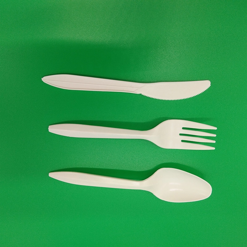 100% Compostable 7 in/8 in Cornstarch Cutlery Combo Set with Forks /Spoons/Knives