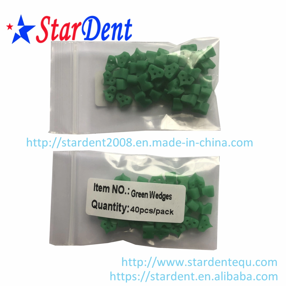 Dental Plastic Sectional Contoured Green Wedges