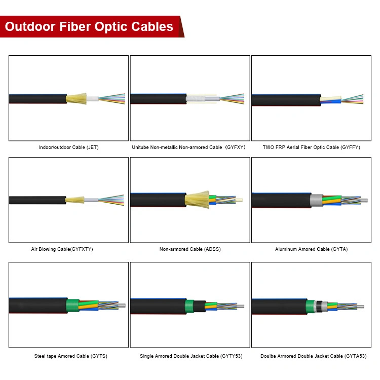 Outdoor Hotsale Aerial Communications Stranded Wire Gytc8a Fiber Optic Cable