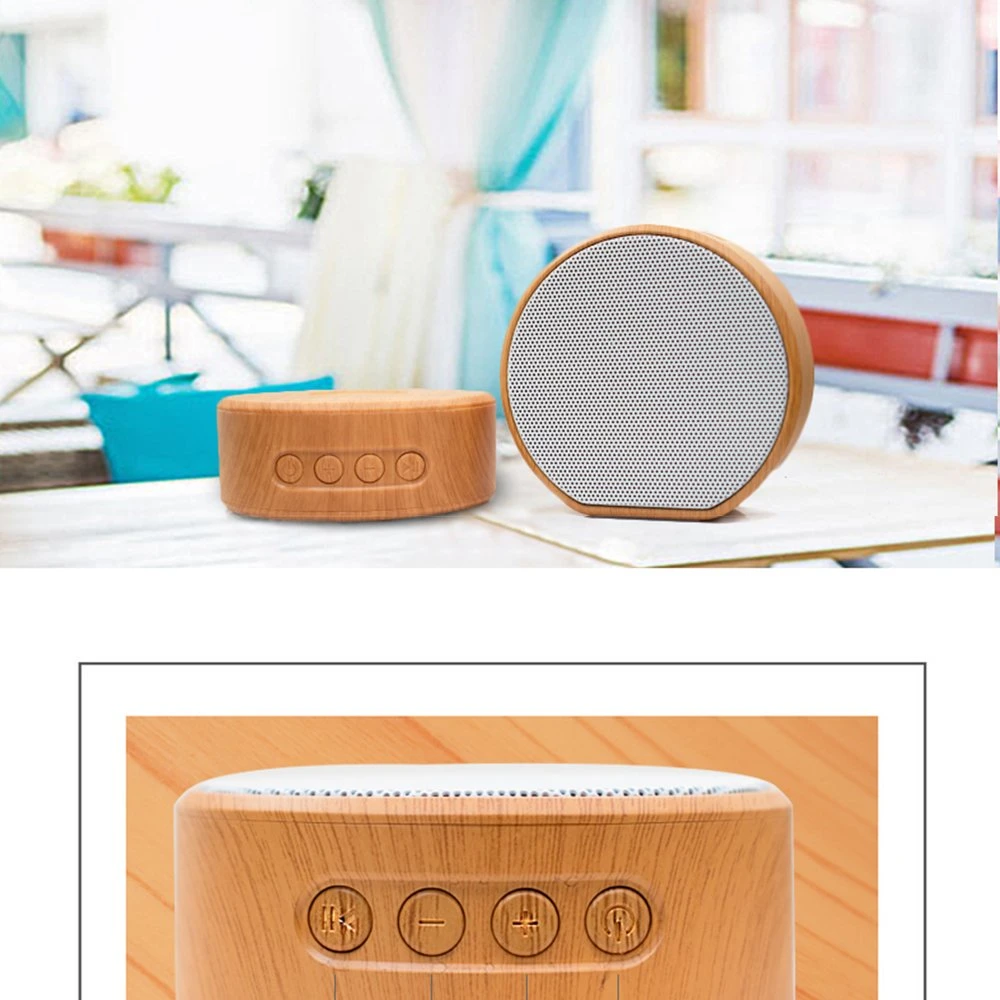 Altavoz de grano de madera moderno inteligente altavoz subwoofer portátil inalámbrico