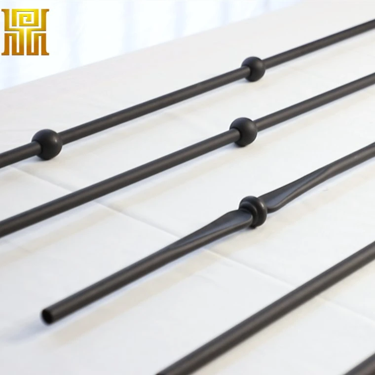 Indoor Staircase Spindle Double Knuckles Wrought Iron China Handrail Baluster Iron Balusters