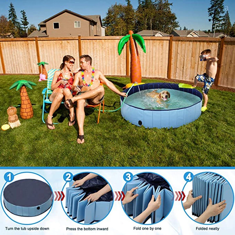 PVC Piscine Pet pliable portable Chiens Chats Baignoire