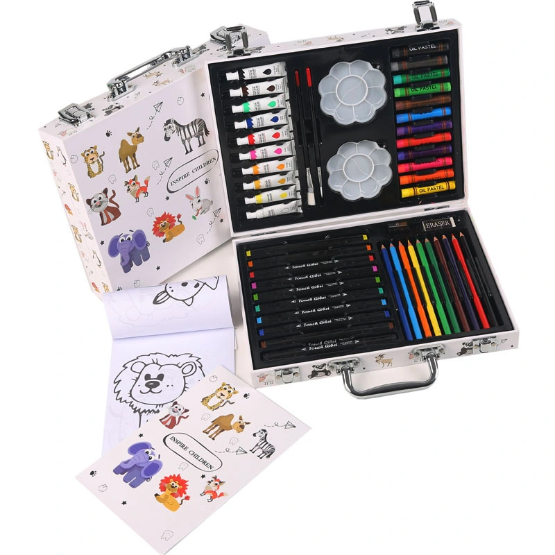Factory Wholesale Water Color Pen Crayon Oil Pastel Painting Drawing Tool Wooden Box Art Set
