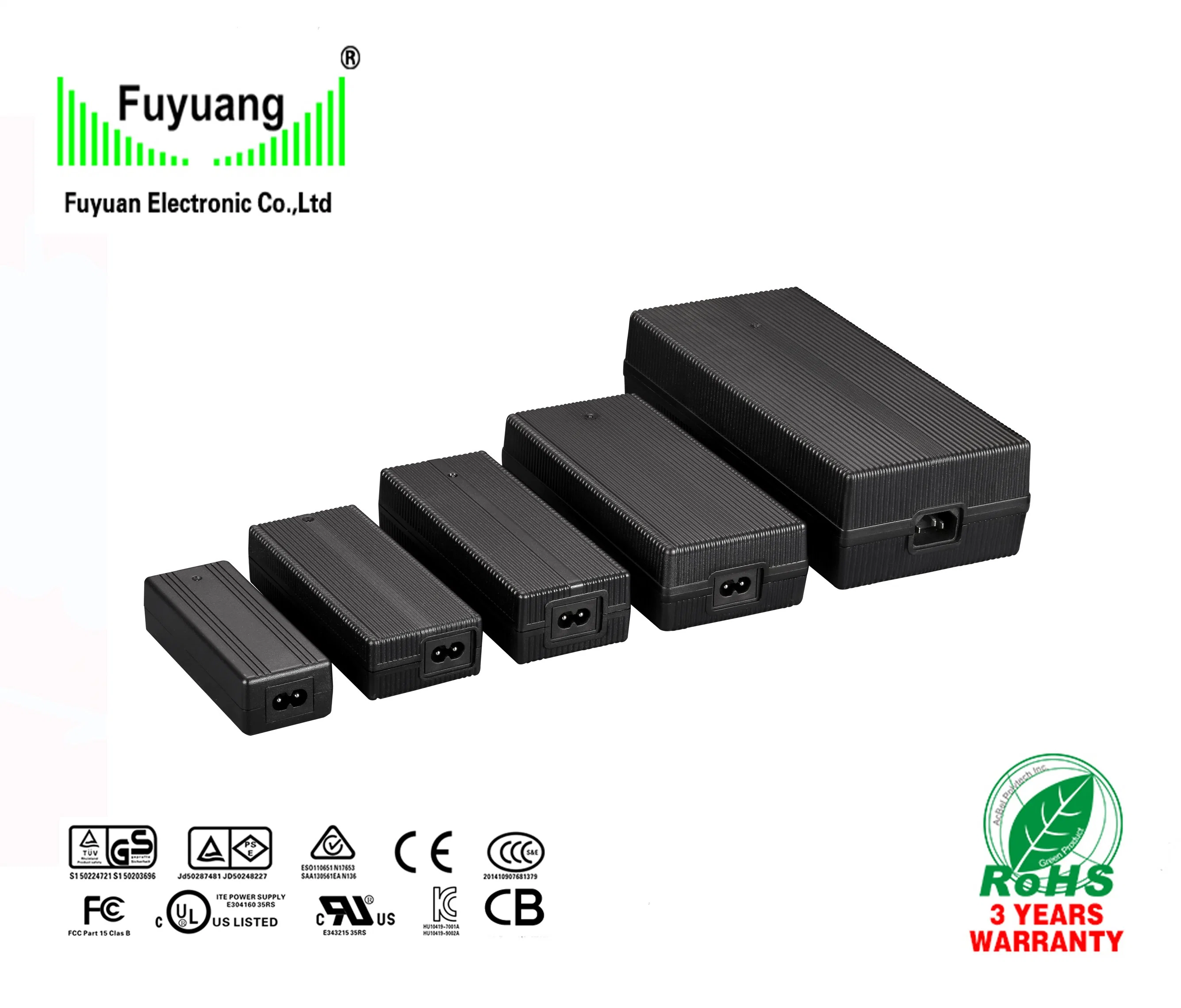 Fuyuang Fy2403000 CE CB Certificated Fanless 12V 24V 36V 48V 60V 3A 5A Power Supply LED Power Adapter