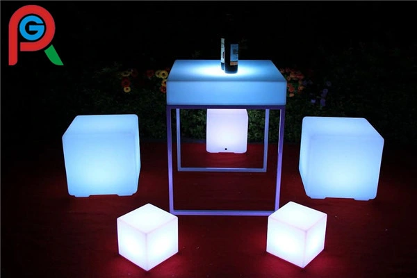 Outdoor Decorative Illuminated Color Light LED Cube Seat for Sales