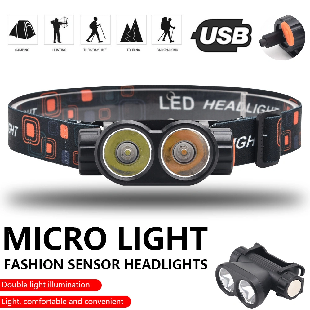 LED-Scheinwerfer tragbare Kopfleuchte USB Laden eingebaute Batterie Magnet-Scheinwerfer