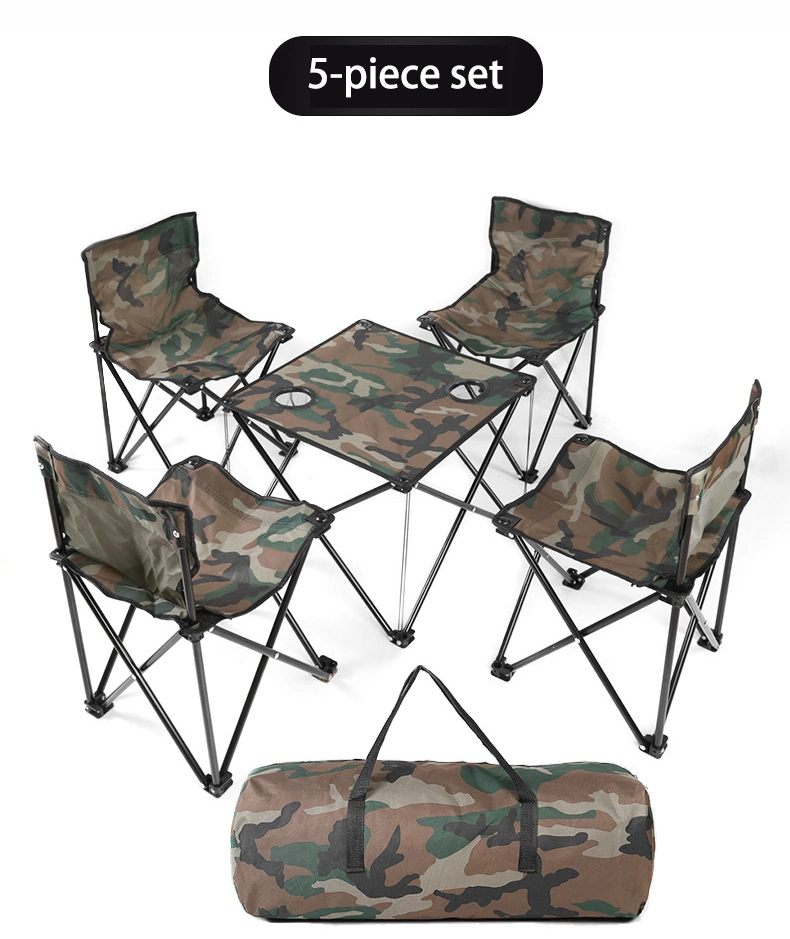 Folding Table and Chair Outdoor Portable Camping Folding Table Chair Set