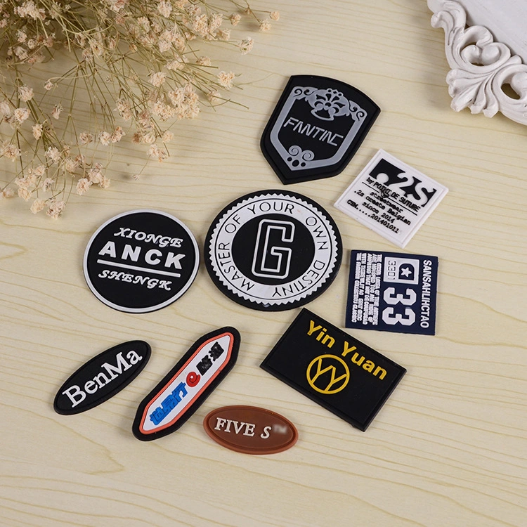 Customized High quality/High cost performance  PVC Patches 3D Silicone Rubber Label for Garments Accessories