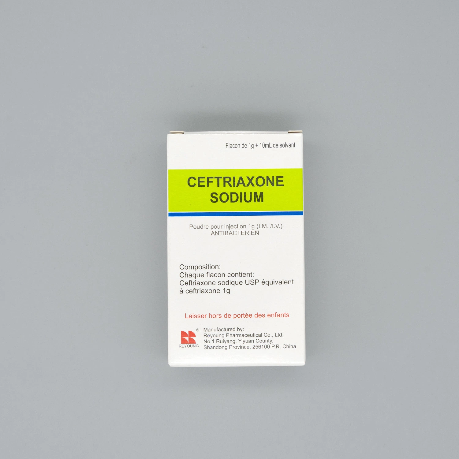 La ceftriaxone sodium pour injection avec GMP à partir d Reyoung Pharma