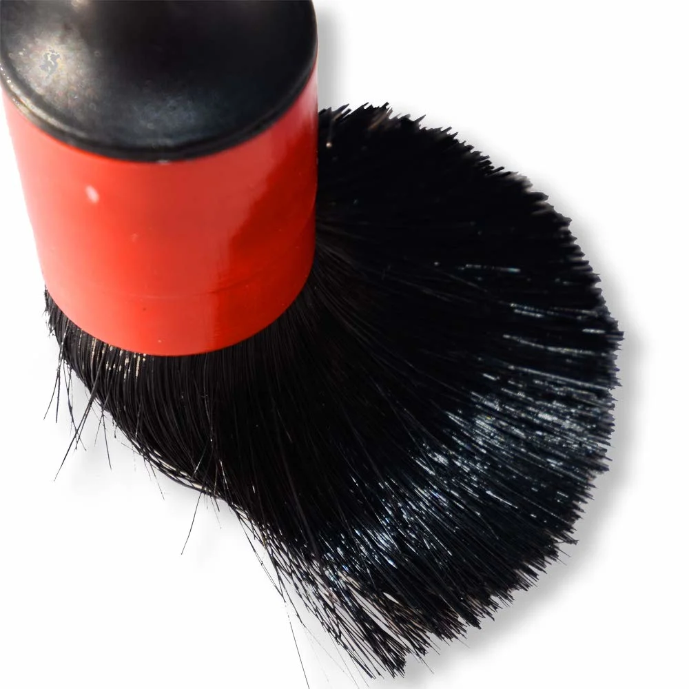 Red and Black Soft Bristle Auto Cleaning Brush for Engine Bays