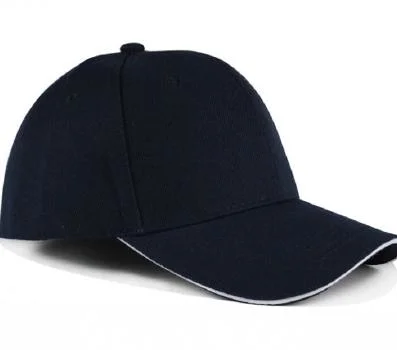 Großhandel Werbe 100% Baumwolle Erwachsene Classic Black Sandwich Sport Caps Unisex Einstellbare Individuelle Stickerei Bunte 6 Panel Ausgestattet Einfarbige Baseball Kappe