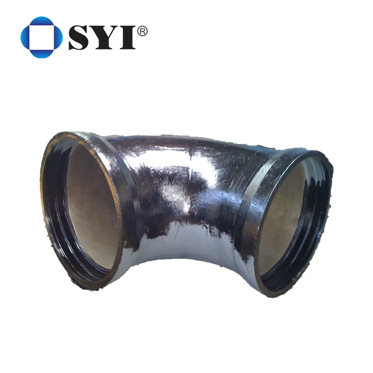 Black Epoxy Coating ISO2531 Ductile Iron Pipe Fitting Double Socket 90 Degree Tyton Bend