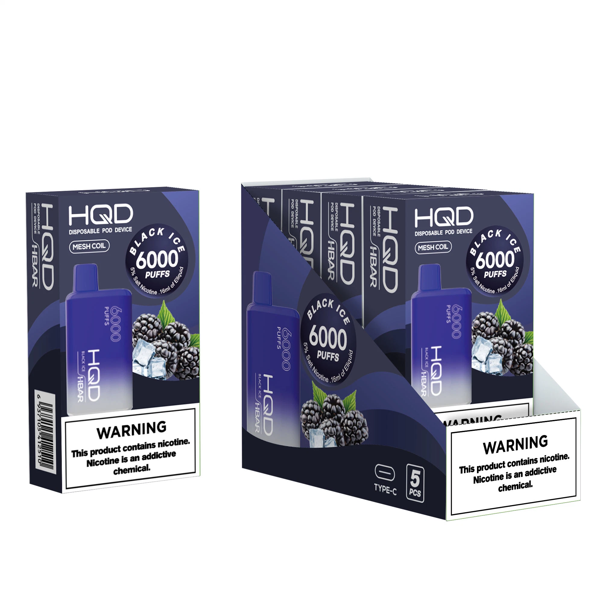 Hqd Hbar 6000 Puffs Puffs Isqueiros elegante design moderno quente descartáveis na Europa América do Sul Vape