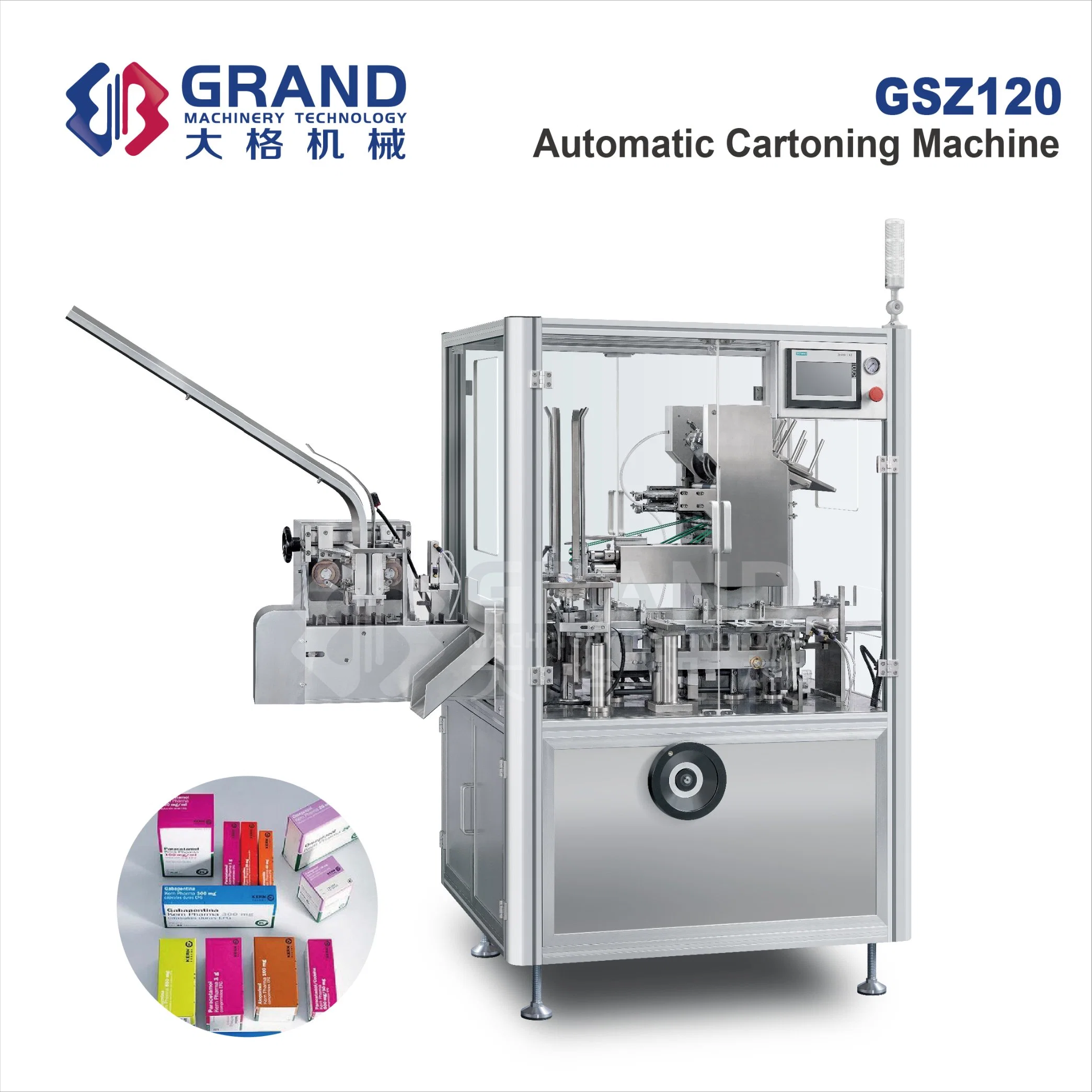 Automatic Electronic Cigarettes Carton Box Packing Packaging Cartoner Cartoning and Boxing Machine Gsz-120