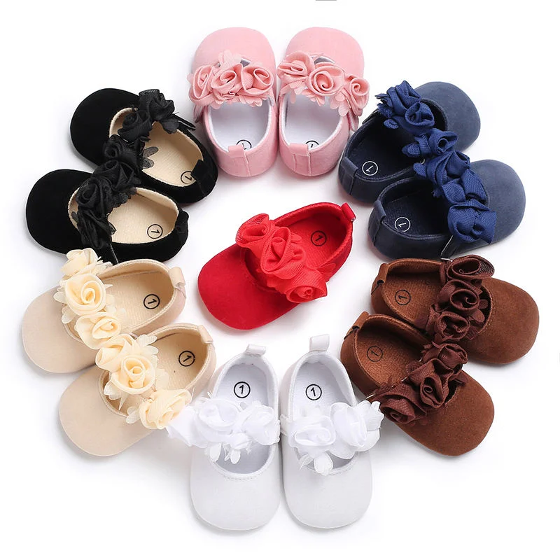 Newly Designed Velvet Leather Lace Ball Indoor Princess Shoes Baby Girl Shoes