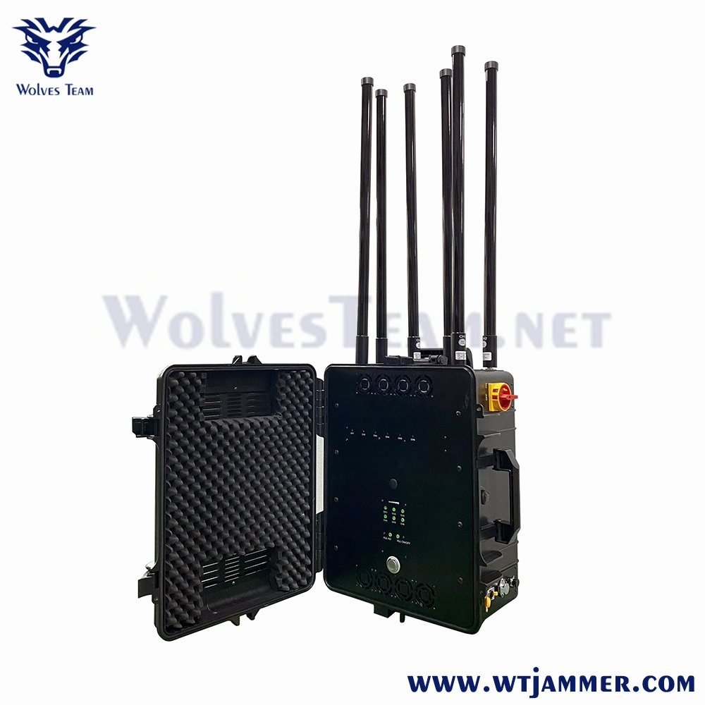 Señal portátil de 2,4 Ghz, 5,8 Ghz Jammer GPS L1 868MHz de la señal de celular Scrambler