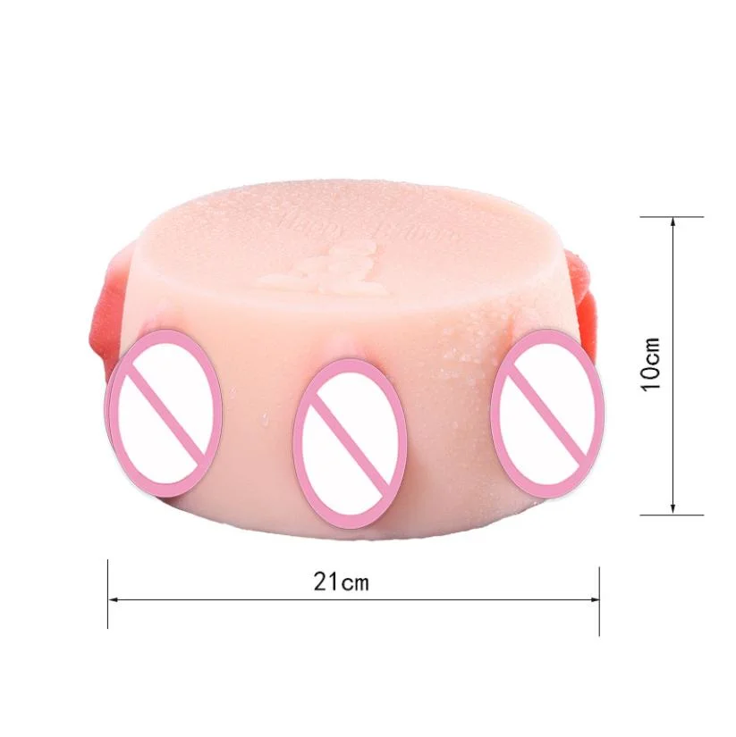 TPE Sex Cake with 7 Holes Artificial Vagina Masturbation Pocket Pussy Doll Sex Toys for Men