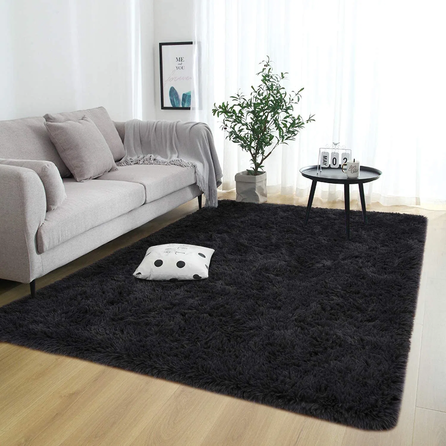 Tapis ultra-doux tapis à poils longs pour salon de chambre, tapis moderne en peluche Fuzzy et Shaggy pour fille Room Boys nursery Kids salle de jeux Décoration maison