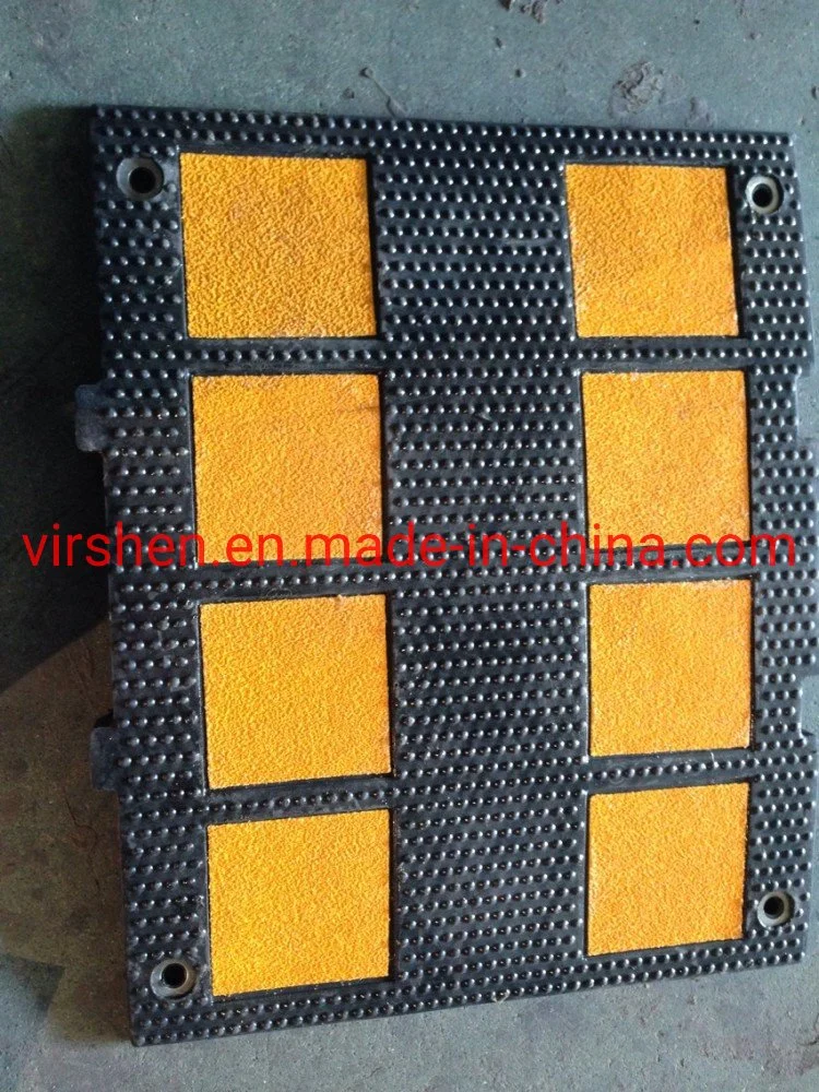 Permanent or Temporary Economical Wholesale/Supplier Black Yellow Rubber Speed Hump