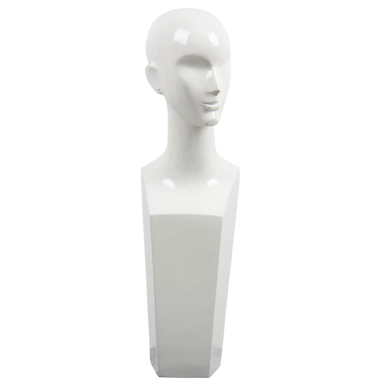 Heißer Verkauf Fiberglass Gloss Weißer Mannequin Kopf für Fenster Anzeigen