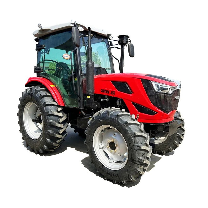 China Agricultural Machine Equipment 4 Cylinder Engine Compact Tractor 70HP 4WD Tractors