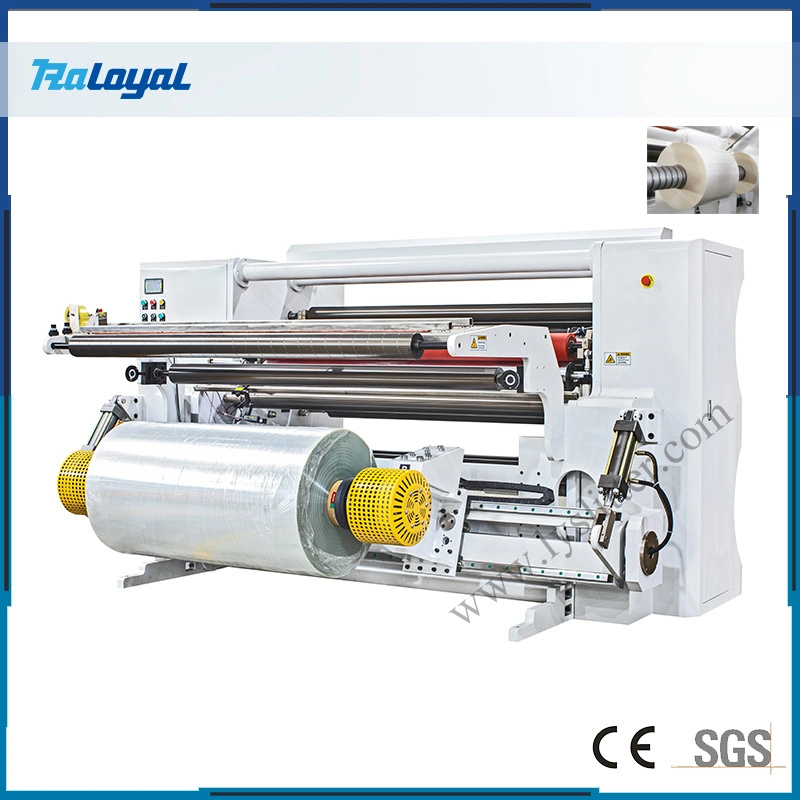 High Speed Servo Drive Adhesive Paper Pet Polyester Slitting Rewinding Machine