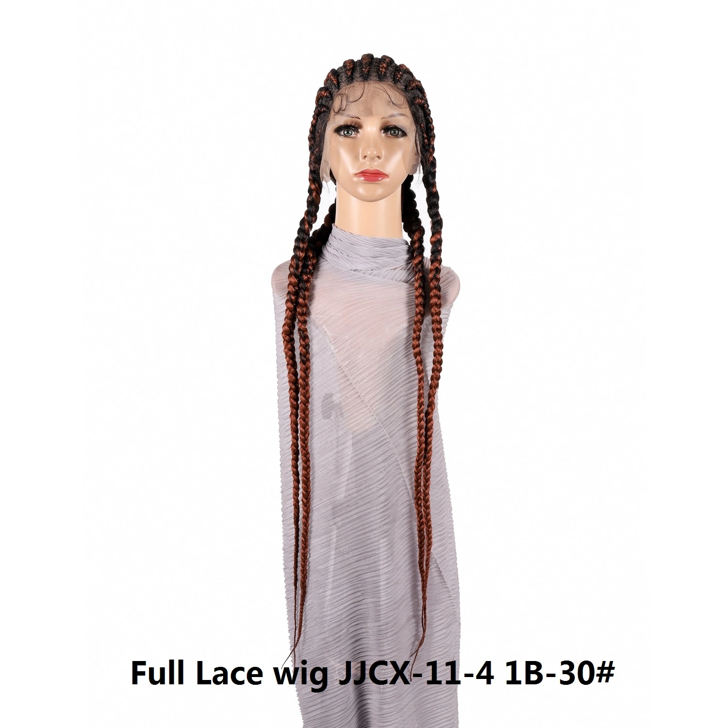 Wholesales 100% Synthetic Hair Braid Lace Wigs China Cheap Full Lace Wig Black Woman Braids Wigs Braided Wigs Jjcx-11-4