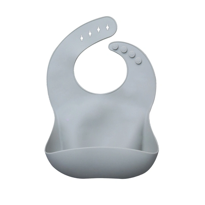 Custom Printed with Any Brand Logo Design Non-Fading, Waterproof, BPA-Free, Food-Grade Silicone Baby Bibs