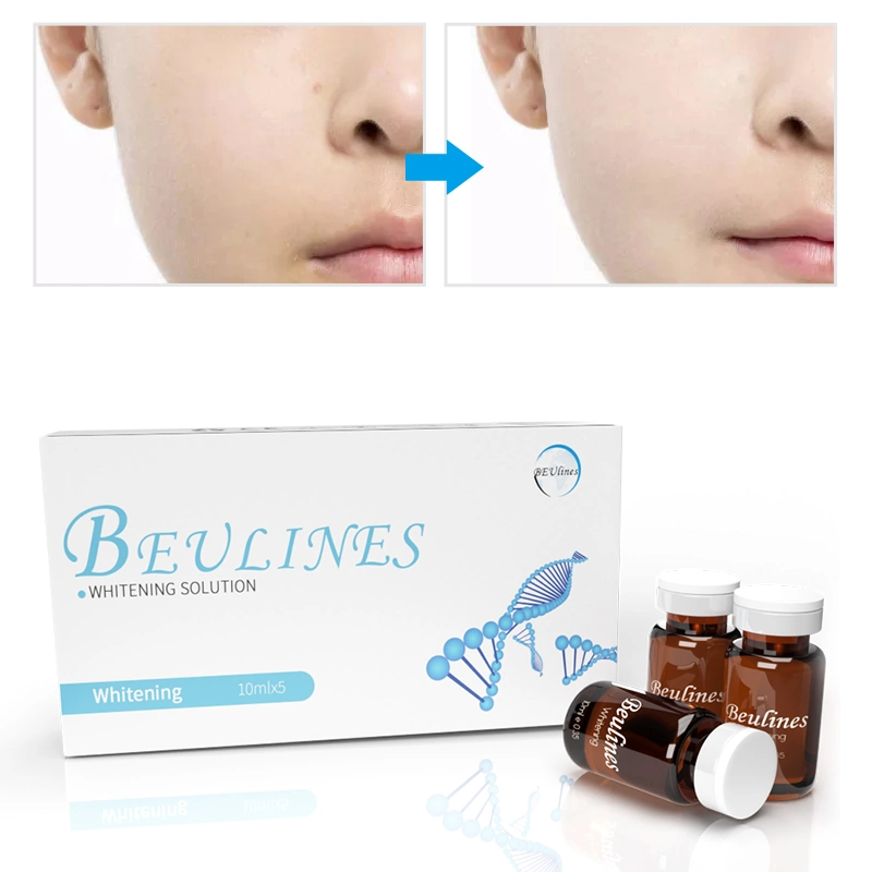 2021 Hot Whitening Produkte Glutathione Skin Whitening Injection Beulinesäure Vitamin C Schrumpfen Sie Poren, verbessern Sie die Haut Dunkelgelb