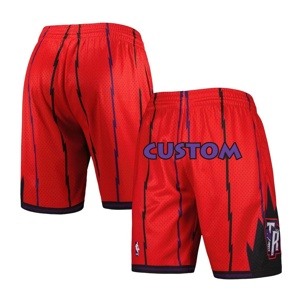 Maillot de basket personnalisé Throwback Vintage Retro Mesh Shorts Sublimation Broderie Shorts pour hommes