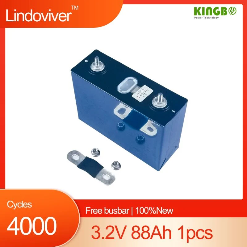 100% Nova potência Kingbo Calb L 148 f88A 1'pcs 3.2V 88ah Lindoviver LiFePO prismática de 4 células da bateria