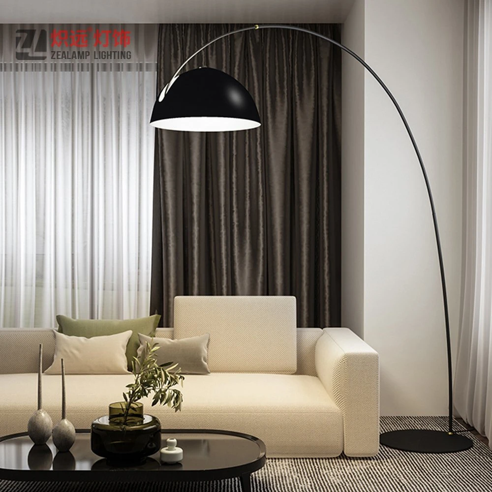 Contemporary Black Steel Floor Light Decoration