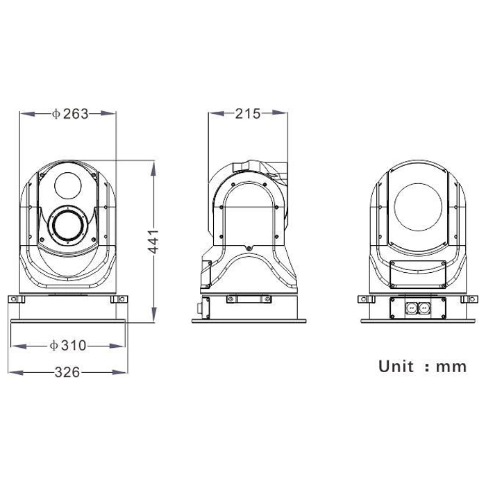 46X Opticol Zoom 1080P 800m Laser IP67 Marine IP PTZ Camera with Gyro Stabilisation