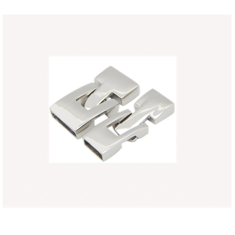 10X3mm 14.1X4mm Clasp Made of 100 Percent Real Stainless Steel Buckle for Braided Leather Cord