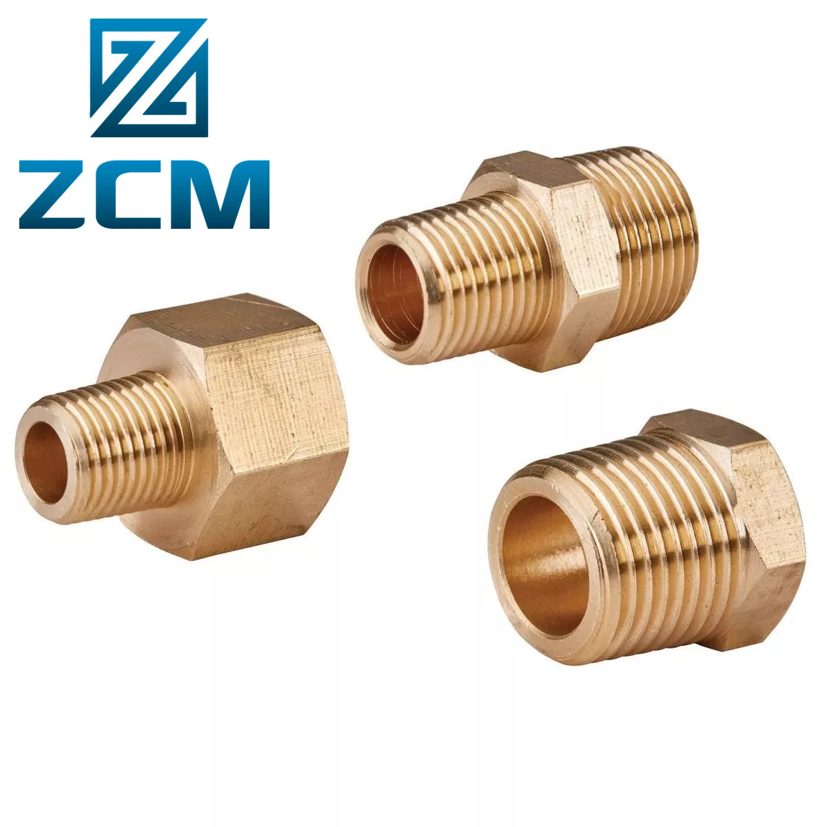 Competitive Price Custom Manufacturing CNC Turning Machining Metal Precision Custom Manufactured Industrial Polished Cylindrical Brass Threaded Components