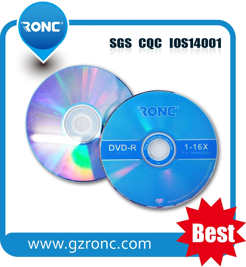 قرص DVD فارغ ترويجي سعة 4.7 جيجابايت مع حزمة 50 PCS Shrinklفاف