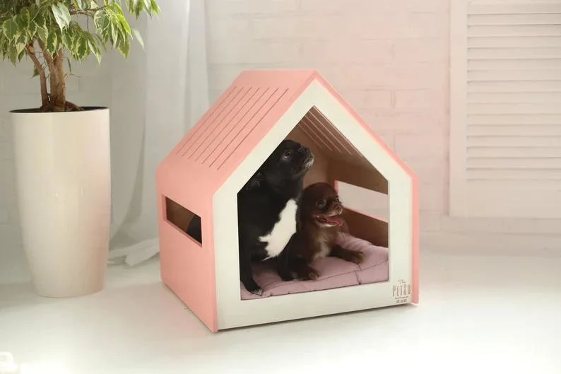 Dog Furniture with Bed Indoor Dog House Kennel Crate