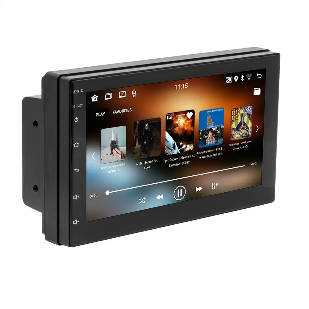 Usine 7 pouces GPS Android WiFi Écran tactile Lecteur DVD de voiture Auto Stéréo Double 2 DIN Radio de voiture Lecteur vidéo multimédia 1024*600.