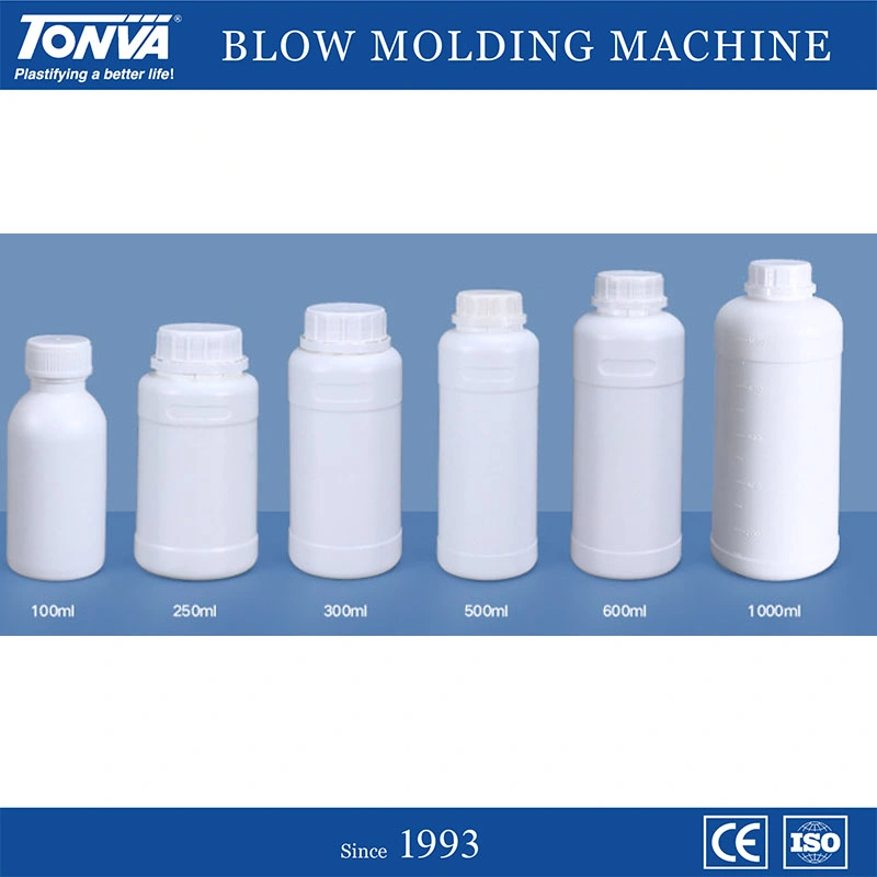 Engrosamiento de moldeo por soplado de botellas de la ronda de la Junta de PE de grado alimenticio vaso química maquinaria de moldeo por soplado de botellas de plástico