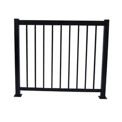 Flanged Residential Flat Top Aluminum Railing Fence for Balcony Garden Villa School