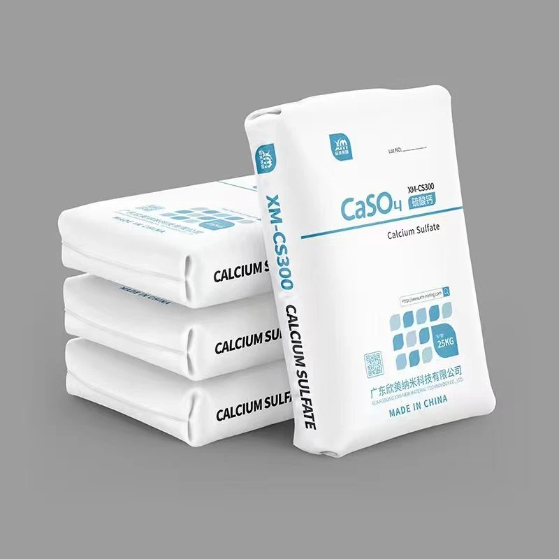 Cálcio Fórmula sulfato CaSO4 químico para revestimento plástico borracha de pintura Aplicação