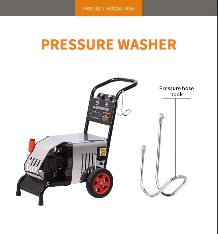 Hand-Push Heavy-Duty Electric Manual High Pressure Washer Car Washer