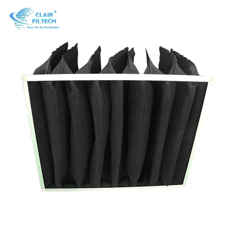 Aluminum Frame Activated Carbon Air Bag Filter for Greenhouse HVAC Activated Carbon Pocket Air Filters