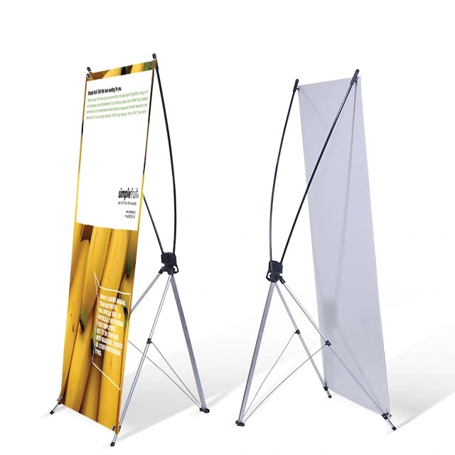 Customizable X-Shaped Trade Show Display with LED Lights