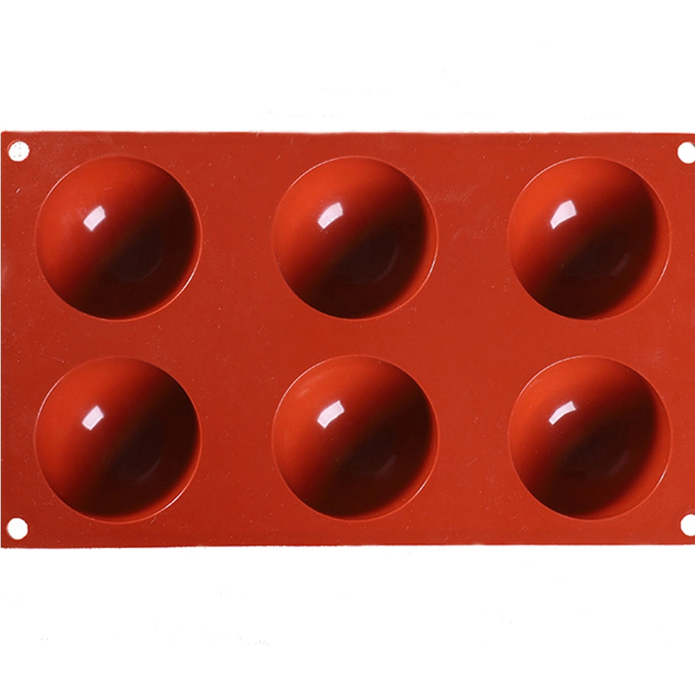 6 trous de la moitié du moule en silicone de chocolat de Sphère à bille Round gâteau en silicone semi Sphère La cuisson des moules pour le dessert DIY Jelly Dome